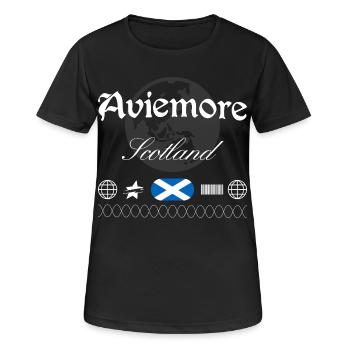 Souvenir de voyage Aviemore Scotland Streetwear - T-shirt respirant Femme - noir - Devant - AI Model Female 172 light (172cm)