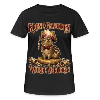 Süßes Paka. Krone gewonnen Würde verloren - Frauen T-Shirt atmungsaktiv - Schwarz - Vorne - AI Model Female 172 light (172cm)