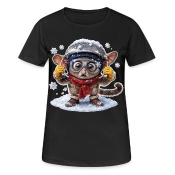 Suesses_Winter_Galago - T-shirt respirant Femme - noir - Devant - AI Model Female 172 light (172cm)