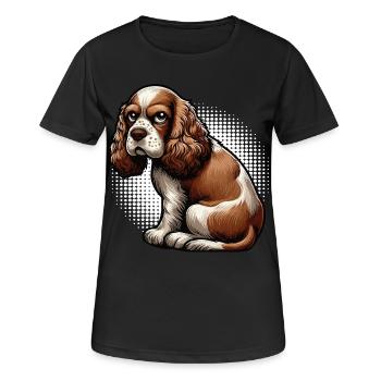 Cocker Spaniel Cockerhund Cocker Spaniel Besitzer - Frauen T-Shirt atmungsaktiv - Schwarz - Vorne - AI Model Female 172 light (172cm)