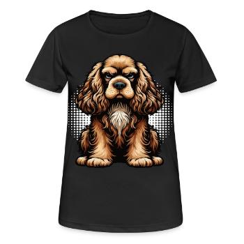 Cocker Spaniel Cockerhund Cocker Spaniel Besitzer - Frauen T-Shirt atmungsaktiv - Schwarz - Vorne - AI Model Female 172 light (172cm)