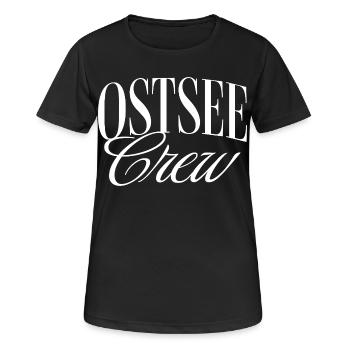 Ostsee Crew - Frauen T-Shirt atmungsaktiv - Schwarz - Vorne - AI Model Female 172 light (172cm)