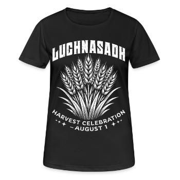 Lammas Lughnasadh Lughnasa Erntefeier - Frauen T-Shirt atmungsaktiv - Schwarz - Vorne - AI Model Female 172 light (172cm)