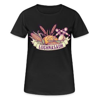 Lughnasa Lammas erstes Fest Lughnasadh - Frauen T-Shirt atmungsaktiv - Schwarz - Vorne - AI Model Female 172 light (172cm)