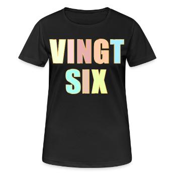 Vingt-Six 26 - T-shirt respirant Femme - noir - Devant - AI Model Female 172 light (172cm)