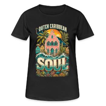 Curaçao Néerlandais Âme des Caraïbes - T-shirt respirant Femme - noir - Devant - AI Model Female 172 light (172cm)