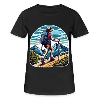 Grimpeur - T-shirt respirant Femme - noir - Devant - AI Model Female 172 light (172cm)