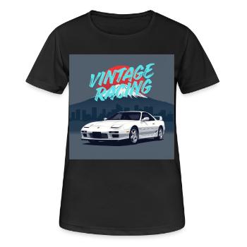 Voiture de sport vintage racing JDM White - T-shirt respirant Femme - noir - Devant - AI Model Female 172 light (172cm)