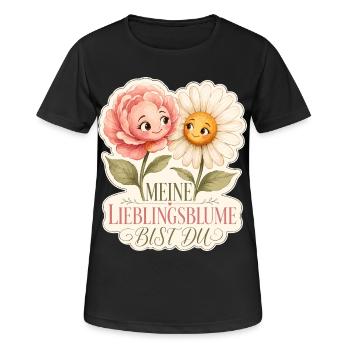 Ma fleur préférée, c’est toi - T-shirt respirant Femme - noir - Devant - AI Model Female 172 light (172cm)