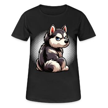 Husky Huskies Propriétaires de Husky Propriétaires de Husky Fans de Husky - T-shirt respirant Femme - noir - Devant - AI Model Female 172 light (172cm)