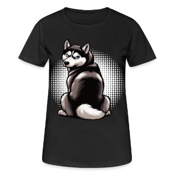 Husky Huskies Propriétaires de Husky Propriétaires de Husky Fans de Husky - T-shirt respirant Femme - noir - Devant - AI Model Female 172 light (172cm)