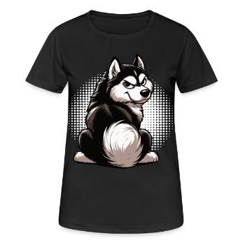 Husky Huskies Propriétaires de Husky Propriétaires de Husky Fans de Husky - T-shirt respirant Femme - noir - Devant - AI Model Female 172 light (172cm)