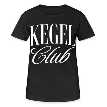 Kegel Club - Frauen T-Shirt atmungsaktiv - Schwarz - Vorne - AI Model Female 172 light (172cm)