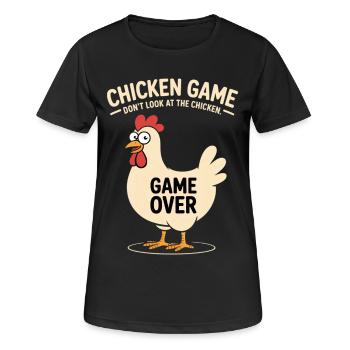 jeu de poulet - T-shirt respirant Femme - noir - Devant - AI Model Female 172 light (172cm)