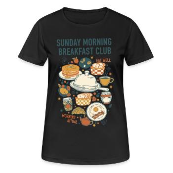 Breakfast Sunday Morning Breakfast Club Brunch - Women's Breathable T-Shirt - black - Front - AI Model Female 172 light (172cm)