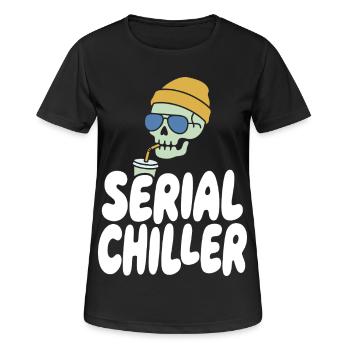 Serial Chiller : design drôle d’horreur - T-shirt respirant Femme - noir - Devant - AI Model Female 172 light (172cm)