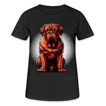Bordeaux Dogge Bordeauxs Bordeaux Doggen besitzer - Frauen T-Shirt atmungsaktiv - Schwarz - Vorne - AI Model Female 172 light (172cm)