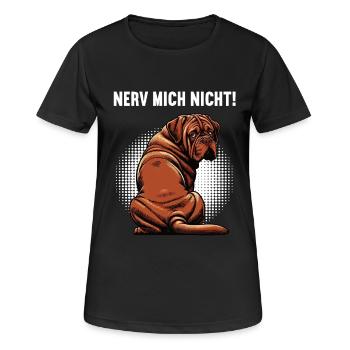 Nerv Mich Nicht Bordeaux Dogge Bordeauxs Bordeaux  - Frauen T-Shirt atmungsaktiv - Schwarz - Vorne - AI Model Female 172 light (172cm)