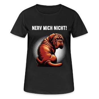 Nerv Mich Nicht Bordeaux Dogge Bordeauxs Bordeaux  - Frauen T-Shirt atmungsaktiv - Schwarz - Vorne - AI Model Female 172 light (172cm)