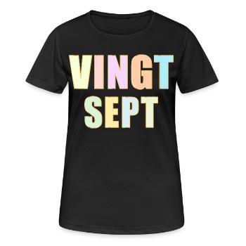 27e anniversaire - Vingt-Sept - T-shirt respirant Femme - noir - Devant - AI Model Female 172 light (172cm)