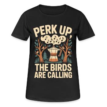 Redressez-vous : Les oiseaux chantent - T-shirt respirant Femme - noir - Devant - AI Model Female 172 light (172cm)