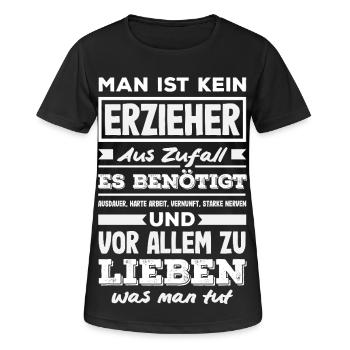 Stolzer Erzieher Aus Berufung Kita Spruch - Frauen T-Shirt atmungsaktiv - Schwarz - Vorne - AI Model Female 172 light (172cm)