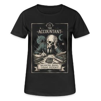 Comptable drôle équilibrant les livres Art rétro - T-shirt respirant Femme - noir - Devant - AI Model Female 172 light (172cm)