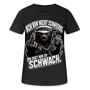 Du bist einfach zu schwach - Frauen T-Shirt atmungsaktiv - Schwarz - Vorne - AI Model Female 172 light (172cm)