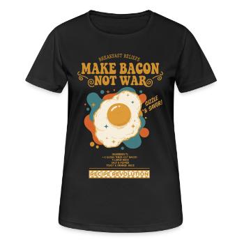 Frühstück Bacon Not War Lustiges Brunchessen - Frauen T-Shirt atmungsaktiv - Schwarz - Vorne - AI Model Female 172 light (172cm)