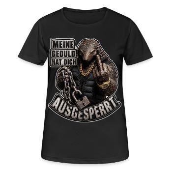 Ma patience t’a bloqué dehors - T-shirt respirant Femme - noir - Devant - AI Model Female 172 light (172cm)