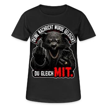 Votre message a été définitivement supprimé - T-shirt respirant Femme - noir - Devant - AI Model Female 172 light (172cm)