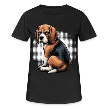 Beagle Propriétaire de Beagle Propriétaire de Beagle chien beagle - T-shirt respirant Femme - noir - Devant - AI Model Female 172 light (172cm)