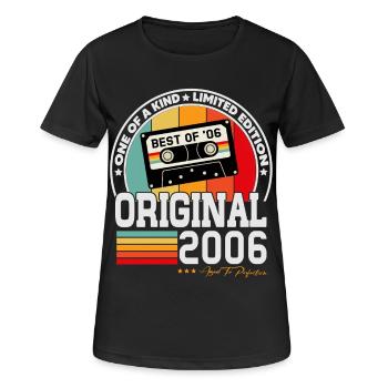 Original 2006 Jahrgang Retro Geburtstag Geschenk - Frauen T-Shirt atmungsaktiv - Schwarz - Vorne - AI Model Female 172 light (172cm)