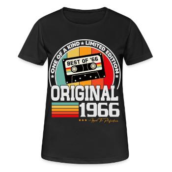 Original 1966 Jahrgang Retro Geburtstag Geschenk - Frauen T-Shirt atmungsaktiv - Schwarz - Vorne - AI Model Female 172 light (172cm)