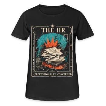 Design artistique rétro du bureau des devis des ressources humaines - T-shirt respirant Femme - noir - Devant - AI Model Female 172 light (172cm)