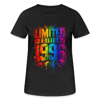 Limited Edition 1996 Jahrgang Geburtstag Art - Frauen T-Shirt atmungsaktiv - Schwarz - Vorne - AI Model Female 172 light (172cm)