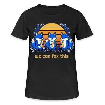 We Can Fox This Spritz Fuchs Cocktail - Frauen T-Shirt atmungsaktiv - Schwarz - Vorne - AI Model Female 172 light (172cm)