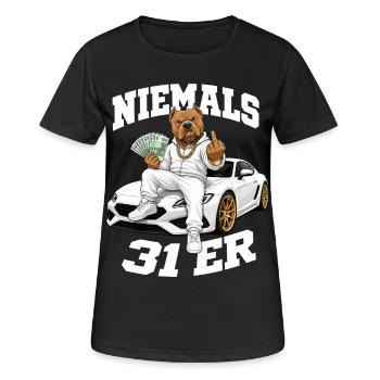 Jamais 31 ans avec style - T-shirt respirant Femme - noir - Devant - AI Model Female 172 light (172cm)