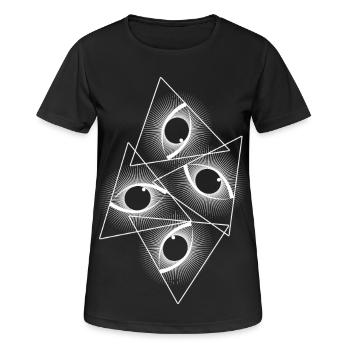 Magische Augen Magie - Frauen T-Shirt atmungsaktiv - Schwarz - Vorne - AI Model Female 172 light (172cm)