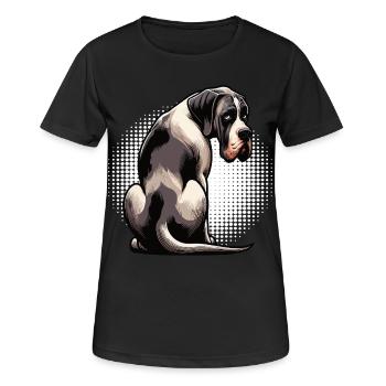 Grand Dogue Propriétaire de Dogue Grand Dane Fan de Grand Dogue - T-shirt respirant Femme - noir - Devant - AI Model Female 172 light (172cm)