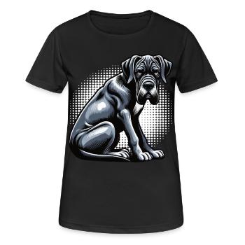 Grand Dogue Propriétaire de Dogue Grand Dane Fan de Grand Dogue - T-shirt respirant Femme - noir - Devant - AI Model Female 172 light (172cm)