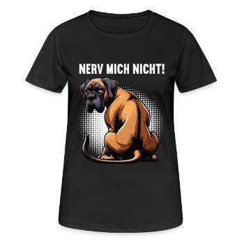 Nerv Mich Nicht Deutsche Dogge Doggen Doggenhalter - Frauen T-Shirt atmungsaktiv - Schwarz - Vorne - AI Model Female 172 light (172cm)