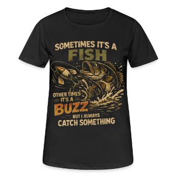 Angelhumor Fischerfisch-Aperitif Geschenk - Frauen T-Shirt atmungsaktiv - Schwarz - Vorne - AI Model Female 172 light (172cm)
