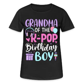 Grandma of The K-Pop Birthday Boy - Frauen T-Shirt atmungsaktiv - Schwarz - Vorne - AI Model Female 172 light (172cm)