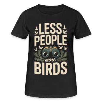 Moins de gens, plus d’oiseaux - T-shirt respirant Femme - noir - Devant - AI Model Female 172 light (172cm)