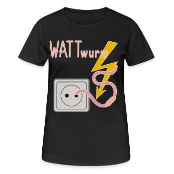 Lugworm Blague ambiguë Idée d’humour pour papa - T-shirt respirant Femme - noir - Devant - AI Model Female 172 light (172cm)