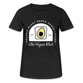 Vegane pflanzenbasierte Ernährung des Clubs - Frauen T-Shirt atmungsaktiv - Schwarz - Vorne - AI Model Female 172 light (172cm)