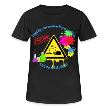Hochgradig ätzende Persönlichkeit – Klasse 8 - Frauen T-Shirt atmungsaktiv - Schwarz - Vorne - AI Model Female 172 light (172cm)