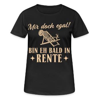 Ruhestand Liegestuhl Eh bald in Rente - Frauen T-Shirt atmungsaktiv - Schwarz - Vorne - AI Model Female 172 light (172cm)