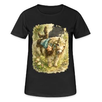 Just turn the world upside down – bangs - Women's Breathable T-Shirt - black - Front - AI Model Female 172 light (172cm)